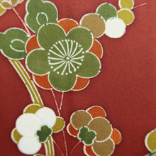 Load image into Gallery viewer, Haori Jacket Vintage(1950-1980) Red Plum blossom Silk #10167D4