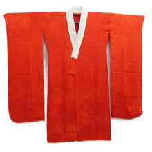 Load image into Gallery viewer, Juban Vintage(1950-1980) Red Furisode Peony Chrysanthemum Silk #10511B2