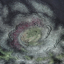 Load image into Gallery viewer, Haori Jacket Vintage(1950-1980) Black Silver Gold Flower Silk #9778A4