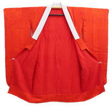 Load image into Gallery viewer, Juban Vintage(1950-1980) Red Furisode Peony Chrysanthemum Silk #10511B2