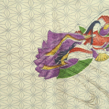 Load image into Gallery viewer, Haori Jacket Vintage(1950-1980) Cream white Heian Princess Asanoha Silk #10076D1