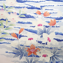 Load image into Gallery viewer, Furisode Light Pink Bellflower Wave Silk #10341F2