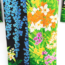 Load image into Gallery viewer, Furisode Black Hand painted Hyakka Tall Silk #9694J4