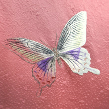 Load image into Gallery viewer, Haori Jacket Vintage(1950-1980) Pink Fully Embroidered Butterfly Silk #9749A2