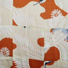Load image into Gallery viewer, Juban Vintage(1920-1950) Light Brown Beige Crane Birds Silk #10386F5
