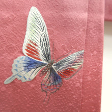 Load image into Gallery viewer, Haori Jacket Vintage(1950-1980) Pink Fully Embroidered Butterfly Silk #9749A2