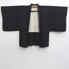 Load image into Gallery viewer, Haori Jacket Vintage(1950-1980) Black Gold Plum blossom Branch Silk #10212E1