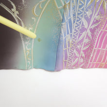 Load image into Gallery viewer, Furisode Wine red Bird Flower Tall Silk #9714J5