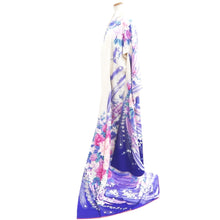 Load image into Gallery viewer, Furisode White Blue Peony Tall Silk #10342F2