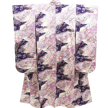 Load image into Gallery viewer, Furisode Purple Lavender Gold Sakura Kiku Tall Silk #10331F2