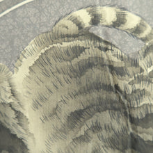 Load image into Gallery viewer, Men's Juban Vintage(1950-1980) Gray Tiger Silk #10457A4