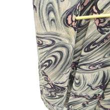 Load image into Gallery viewer, Kimono Vintage(1950-1980) Gray Curling Wave Silk #10786D5