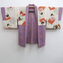 Load image into Gallery viewer, Haori Jacket Vintage(1950-1980) Lavender Gold Mountain Silk #10136D3