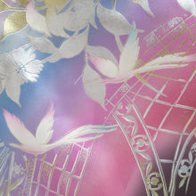 Load image into Gallery viewer, Furisode Wine red Bird Flower Tall Silk #9714J5