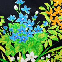 Load image into Gallery viewer, Furisode Black Hand painted Hyakka Tall Silk #9694J4