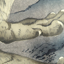 Load image into Gallery viewer, Men's Juban Vintage(1950-1980) Gray Tiger Silk #10457A4