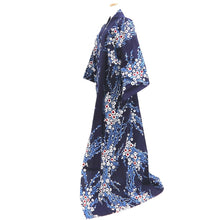 Load image into Gallery viewer, Yukata Vintage(1950-1980) Navy Plum blossom Branch Cotton #10357F3