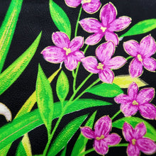 Load image into Gallery viewer, Furisode Black Hand painted Hyakka Tall Silk #9694J4