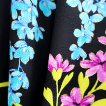 Load image into Gallery viewer, Furisode Black Hand painted Hyakka Tall Silk #9694J4