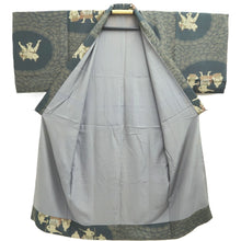 Load image into Gallery viewer, Men's Juban Vintage(1950-1980) Greenish Black Sumo Silk #10458A4