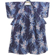 Load image into Gallery viewer, Yukata Vintage(1950-1980) Navy Plum blossom Branch Cotton #10357F3