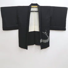 Load image into Gallery viewer, Haori Jacket Vintage(1950-1980) Black Shibori Bamboo Silk #9876B3