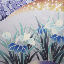 Load image into Gallery viewer, Furisode Blue Lavender Shidare Sakura Peony Tall Silk #9704J5