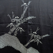 Load image into Gallery viewer, Haori Jacket Vintage(1950-1980) Black Shibori Bamboo Silk #9876B3