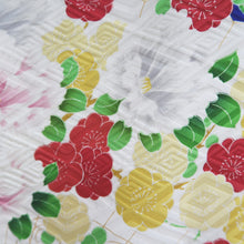 Load image into Gallery viewer, Furisode Blue Folding Fan Kiku Silk #9715J5