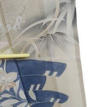 Load image into Gallery viewer, Tomesode Vintage(1920-1950) Black Wave Bellflower See-Through Silk #10501B1