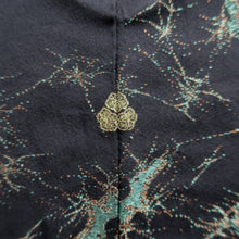 Load image into Gallery viewer, Haori Jacket Vintage(1950-1980) Black Gold Abstract art Silk #9795A5