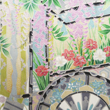 Load image into Gallery viewer, Furisode Blue Matsu Sakura Tall Silk #9695J4