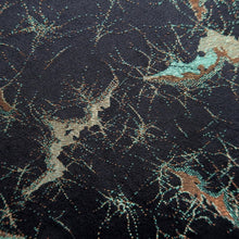 Load image into Gallery viewer, Haori Jacket Vintage(1950-1980) Black Gold Abstract art Silk #9795A5