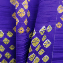 Load image into Gallery viewer, Kimono Vintage(1920-1950) Blueish Purple Shibori Silk #10787D5