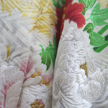 Load image into Gallery viewer, Furisode Blue Folding Fan Kiku Silk #9715J5