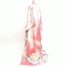 Load image into Gallery viewer, Furisode Pink Crane Shidare Sakura Silk #9705J5