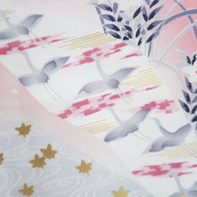 Load image into Gallery viewer, Furisode Pink Crane Shidare Sakura Silk #9705J5