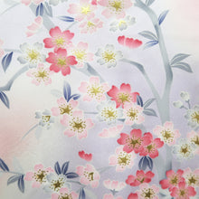Load image into Gallery viewer, Furisode Pink Crane Shidare Sakura Silk #9705J5