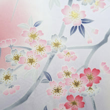 Load image into Gallery viewer, Furisode Pink Crane Shidare Sakura Silk #9705J5