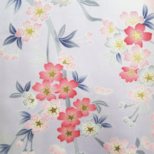 Load image into Gallery viewer, Furisode Pink Crane Shidare Sakura Silk #9705J5