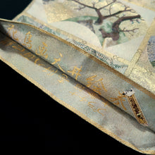Load image into Gallery viewer, Maru Obi Vintage(1950-1980) Gold High-class Kachoga Tenjo Emaki Silk BB204V2
