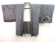 Load image into Gallery viewer, Haori Jacket Vintage 1960's Black Shibori Wild Flowers #0009