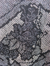 Load image into Gallery viewer, Haori Jacket Vintage 1960's Black Shibori Wild Flowers #0009