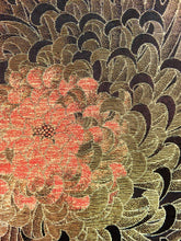 Load image into Gallery viewer, Premium Haori Jacket Vintage 1960's Black Gold Glinting Spreading Chrysanthemum #0017