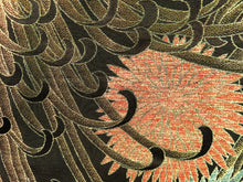 Load image into Gallery viewer, Premium Haori Jacket Vintage 1960's Black Gold Glinting Spreading Chrysanthemum #0017