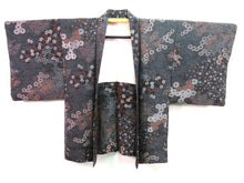 Load image into Gallery viewer, Haori Jacket Vintage 1960's Black Old Nostalgic Flower Garden #0018