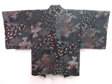 Load image into Gallery viewer, Haori Jacket Vintage 1960's Black Old Nostalgic Flower Garden #0018