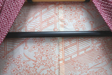 Load image into Gallery viewer, Haori Jacket Vintage(1950-1980) Wine red Full Shibori Folding Fan Kiku Silk #8401D3