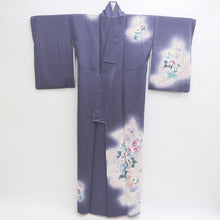 Load image into Gallery viewer, Kimono Purple Plum blossom Camellia Tall Silk #9345F4