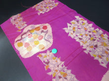 Load image into Gallery viewer, MKF#194 Silk Kimono Fabric Vintage(1920-1950) Meisen Branch Purple 57.1x12.6in(145x32cm)